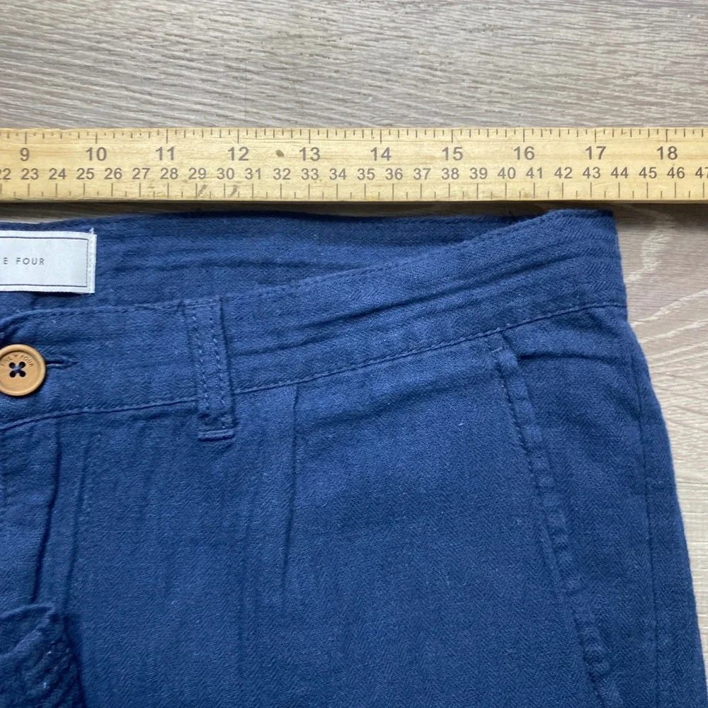 Five Four Chinos Mens 34 Blue Herringbone Camo Lined Casual Trousers